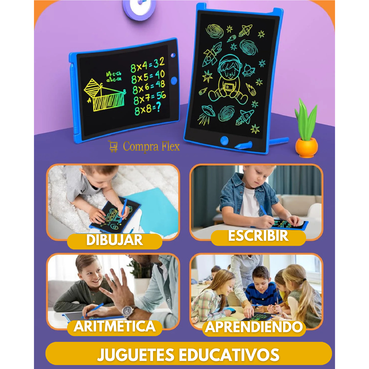 MagicBoard® PIZARRA MAGICA PARA NIÑOS Dibujar Escribir Estudiar